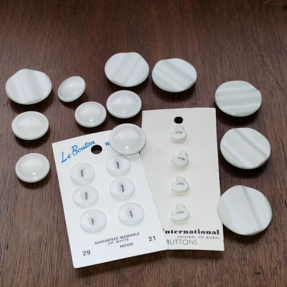 Assorted White Buttons